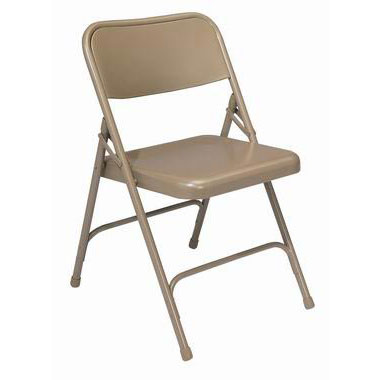 Double-Brace Steel Folding Chair with Double Hinge