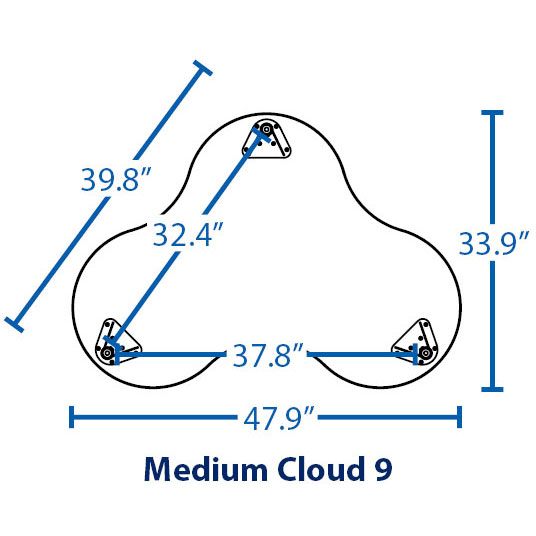 Cloud 9 Medium Dry Erase Desk (Single Student) by Mooreco