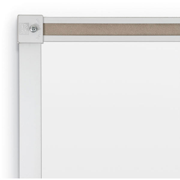 Porcelain Steel Whiteboard with ABC Trim and Map Rail - 5'W x 4'H by Best-Rite