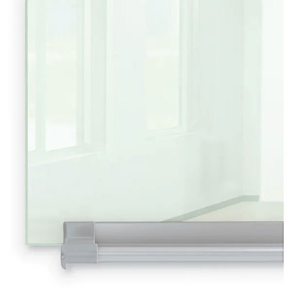 8'W x 4'H Liso Glass Wall (Gloss White) by Best-Rite