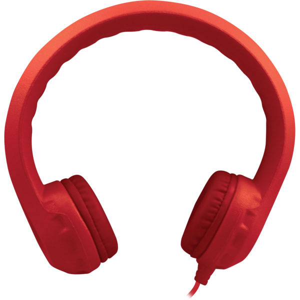 Flex-Phones Foam Headphones (Red) - Front Profile