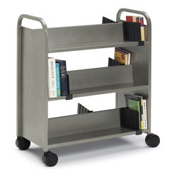 Smith System Book Truck with 6 Slanted Shelves