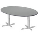 Cafe Table - Oval Top, CrissCross Base by Smith System