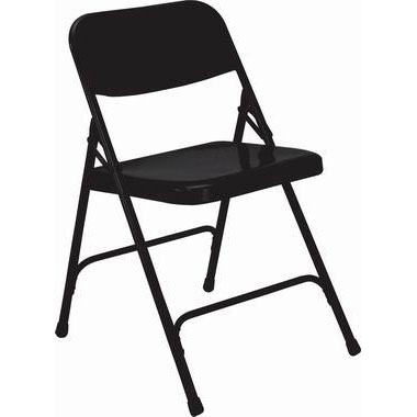 Double-Brace Steel Folding Chair with Double Hinge