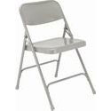 Double-Brace Steel Folding Chair with Double Hinge