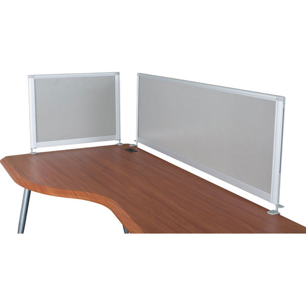 Desktop Privacy Panel - Porcelain Steel - 66"W x 1"D x 17"H by Best-Rite