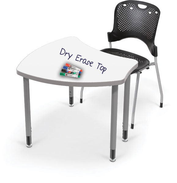 Shapes Desk with Dry Erase Top (Large)
