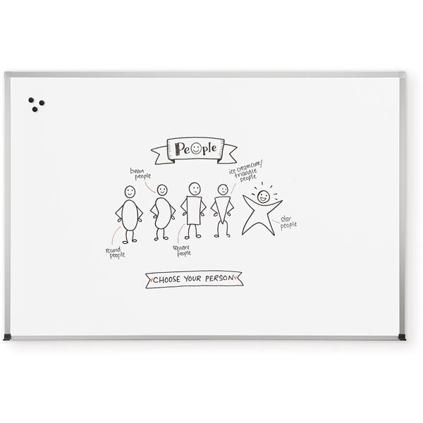 Magne-Rite Whiteboards with ABC Trim - 4'W x 4'H by Best-Rite