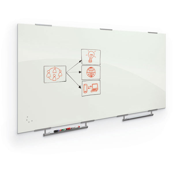 Visionary Exo Magnetic Glass Board - White Gloss - 8'W x 4'H by Best-Rite