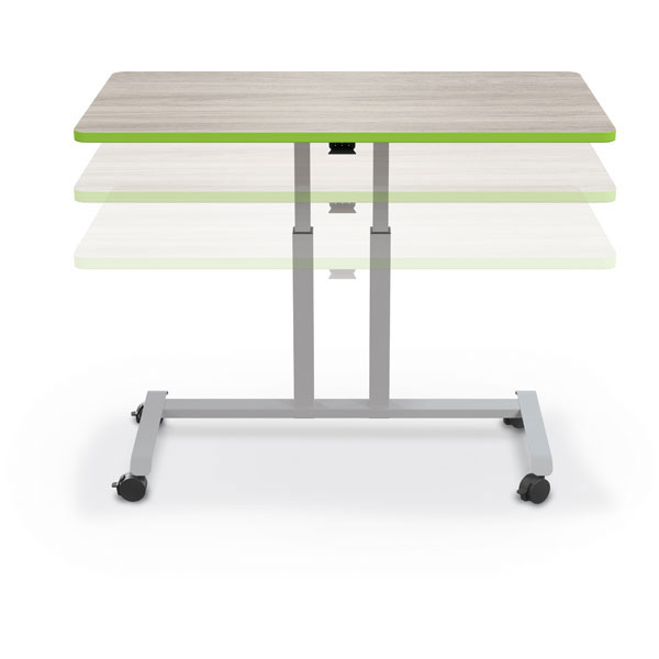 Hierarchy Grow & Roll Rectangle Two-Student Desk by Mooreco