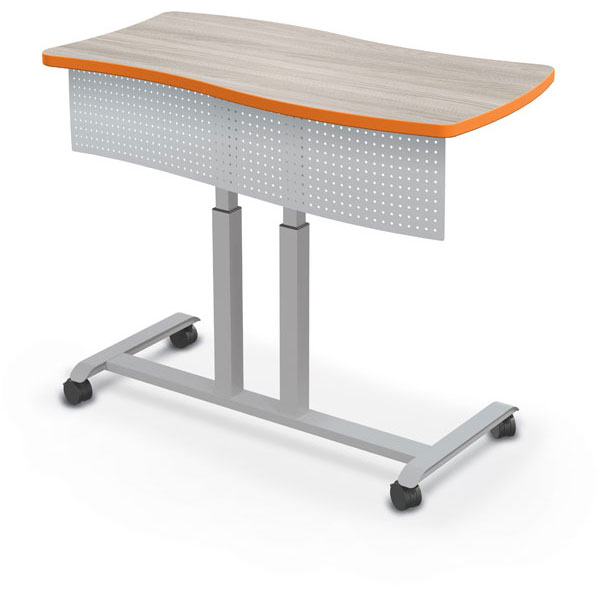Hierarchy Grow & Roll Wavy Rectangle Two-Student Desk by Mooreco