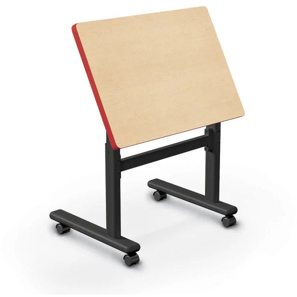 Height Adjustable Flipper Student Desk Rectangle (28.5" to 45"H) by Mooreco