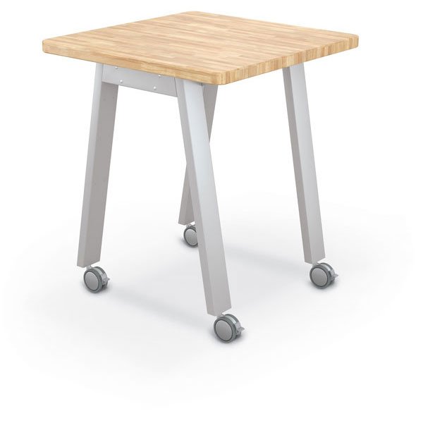 Balt Compass Makerspace Table with Butcher Block Top - 36"W x 36"D x 42.6"H