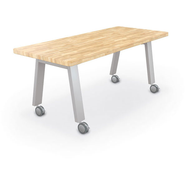 Balt Compass Makerspace Table with Butcher Block Top - 72"W x 30"D x 29.6"H