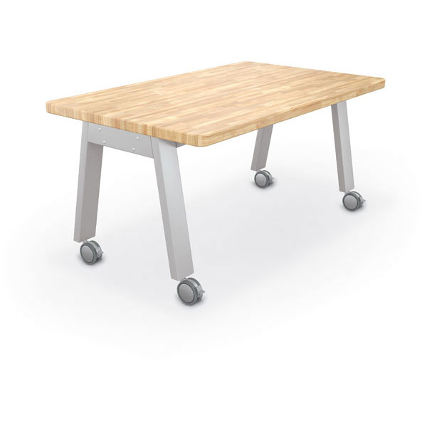 Balt Compass Makerspace Table with Butcher Block Top - 60"W x 36"D x 29.6"H
