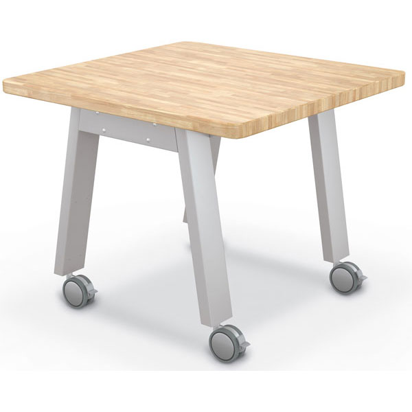 Balt Compass Makerspace Table with Butcher Block Top - 36"W x 36"D x 29.6"H