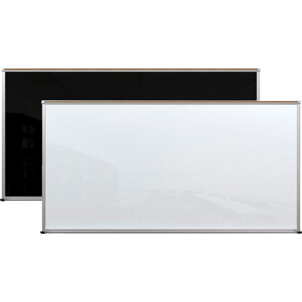 8'W x 4'H Magnetic Glass with Aluminum Frame by Best-Rite