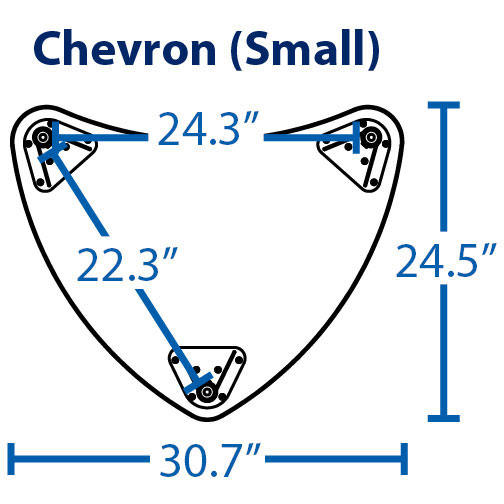 Chevron Dry Erase Desk (Small) by Mooreco