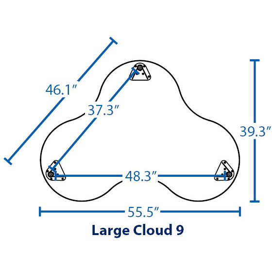 Cloud 9 Large Dry Erase Desk (Two Student) by Mooreco