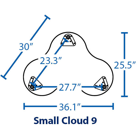 Cloud 9 Small Dry Erase Desk Bundle - Six Desks + Six 16"H Hierarchy Chairs by Mooreco