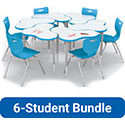 Cloud 9 Small Dry Erase Desk and Hierarchy Chair Bundles by Mooreco