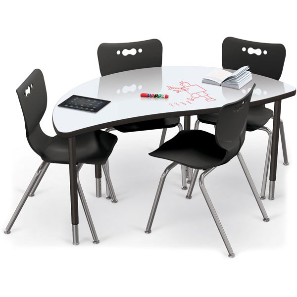 Creator Dry Erase Wavy Half Round Table by Mooreco