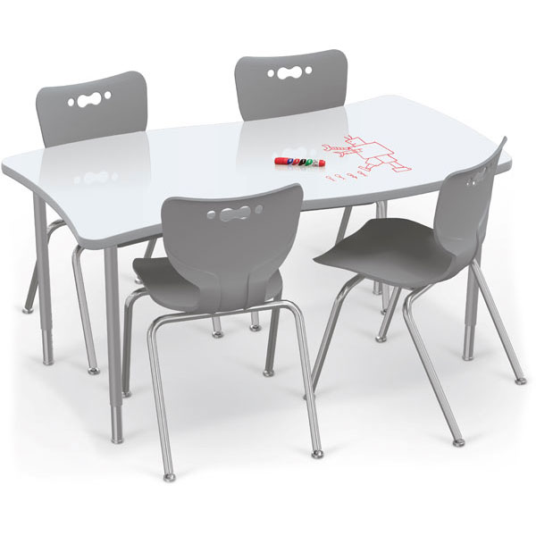 Creator Dry Erase Wavy Rectangle Table by Mooreco