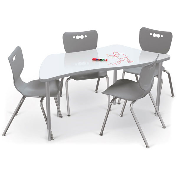 Creator Dry Erase Wavy Trapezoid Table by Mooreco