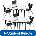 Small Fender Dry Erase Desk and Hierarchy Chair Bundles by Mooreco