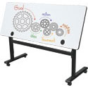 Height Adjustable Flipper Dry Erase Tables by Mooreco