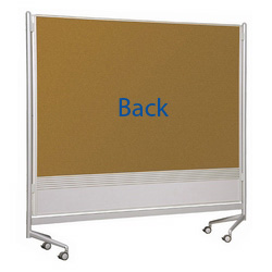 4'W x 6'H DOC Mobile Partition with HPL Laminate / Natural Cork by Best-Rite