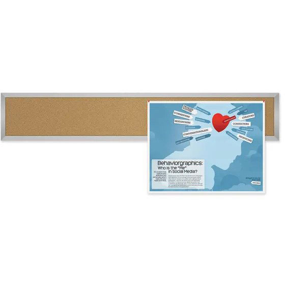 Tackboard Display Panel - 72"W x 11.75"H by Best-Rite