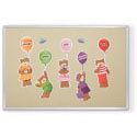 Fabric Cork-Plate Tackboards with Aluminum Trim