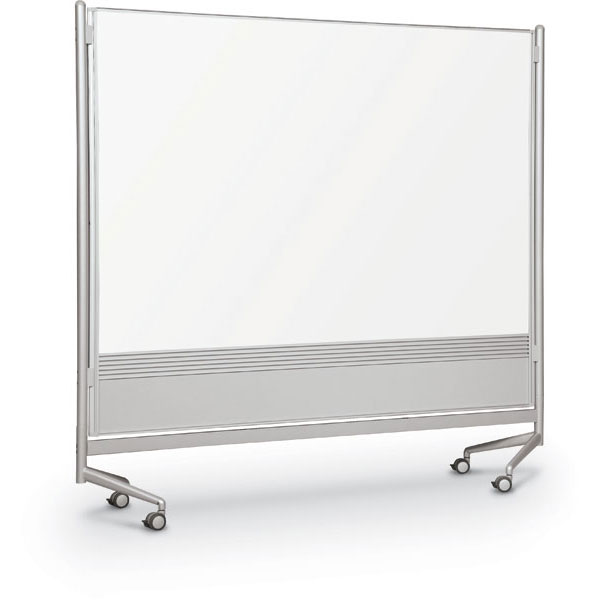 6'W x 6'H DOC Mobile Partition - Porcelain Steel/Laminate by Best-Rite
