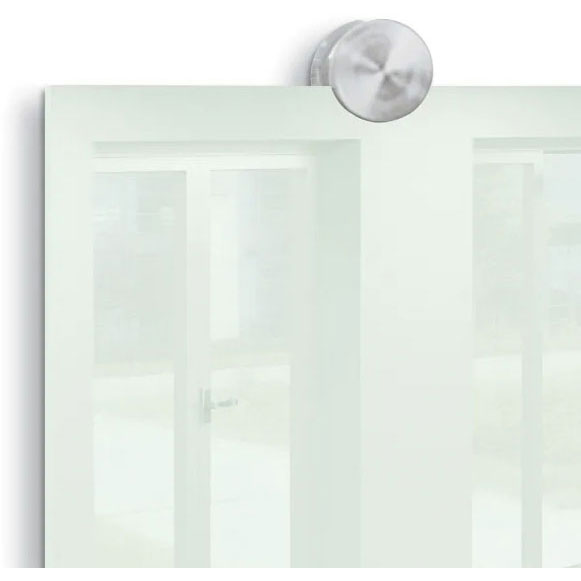 12'W x 4'H Rapport Glass Wall (Gloss White) by Best-Rite