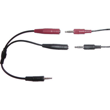 Labsonic LS5750-21P-6 School Headset - Dual Plug with Single Plug Adapter