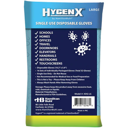 HamiltonBuhl HygenX Disposable Gloves Packs - 3,200 Pairs