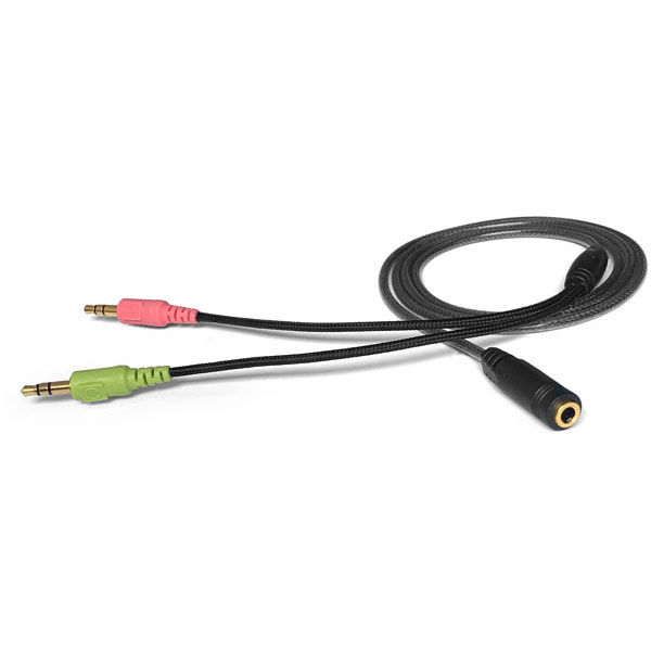 Labsonic LS375T-12P-3 School Headset - Single Plug with 3ft Dual Plug Adapter