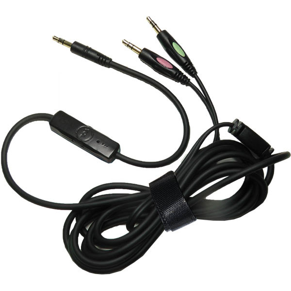 95-8VIM Replacement Cord 8ft Dual-Plug with In-line Mic and Volume Control