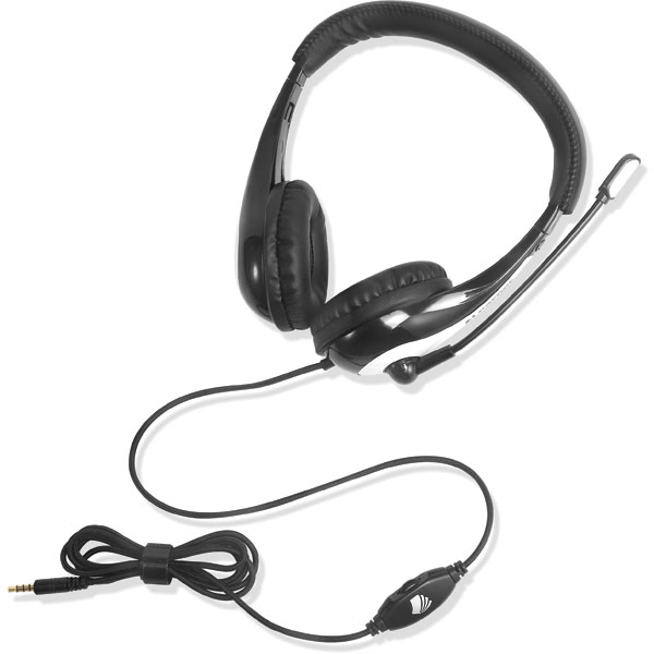 Learner EDU360T-12P-3 School Headset - Single Plug with 3ft Dual Plug Adapter