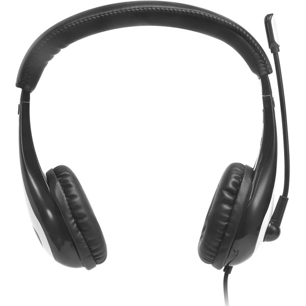 Learner EDU360T-12P-3 School Headset - Single Plug with 3ft Dual Plug Adapter