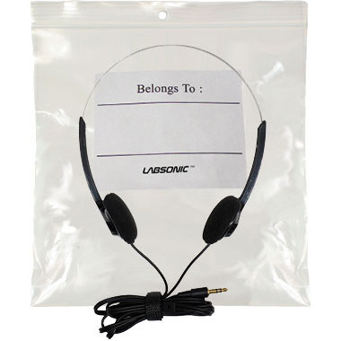 Labsonic LS100 Lightweight Student Headphones with Hygiene Bag