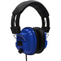 Labsonic LS3000 Classic School Headphones with Blue Earcups - Stereo to Mono Switchable