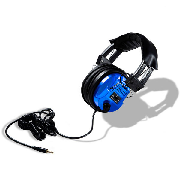 Labsonic LS3000 Classic School Headphones with Blue Earcups - Stereo to Mono Switchable