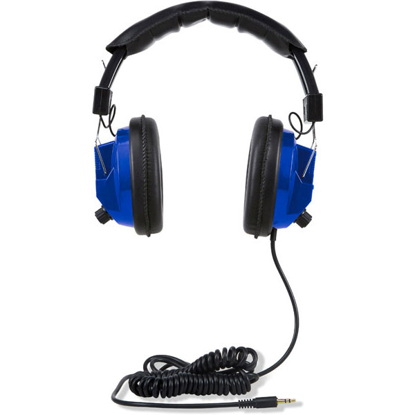 Labsonic LS3000 Classic School Headphones with Blue Earcups - Stereo to Mono Switchable