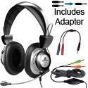 Labsonic LS5750-21P-6 School Headset - Dual Plug with Single Plug Adapter