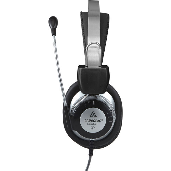 Labsonic LS5750T-12P-3 School Headset - Single Plug with 3ft Dual Plug Adapter