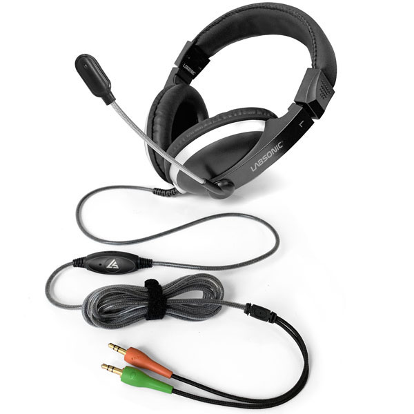 Labsonic LS9000MC School Headset - Dual 3.5mm Plug for Computers with Dual Jacks