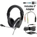 Labsonic LS9000MT-12P-6 School Headset - Single Plug with Dual Plug Adapter