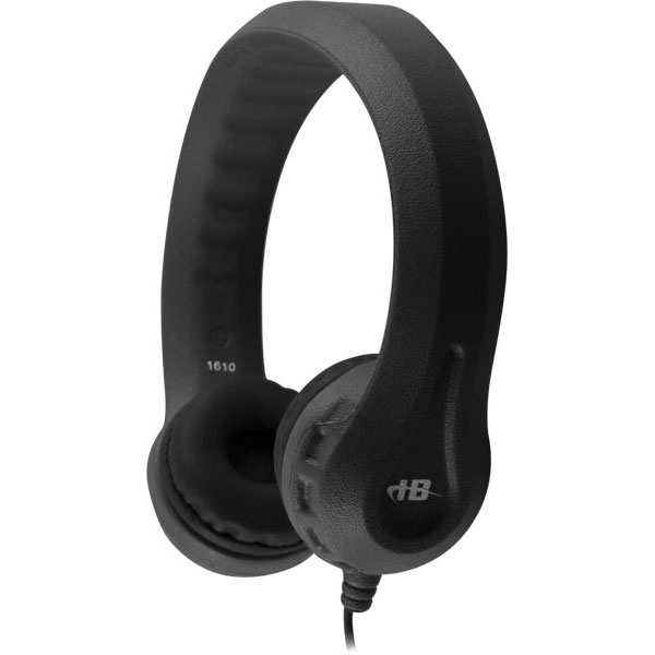 Flex-Phones Foam Headphones (Black) - Front Profile